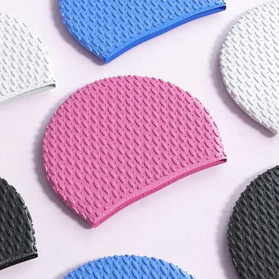 Aquadive OEM женская взрослая шапочка для плавания с логотипом на заказ из силикона чистых цветов для длинных волос